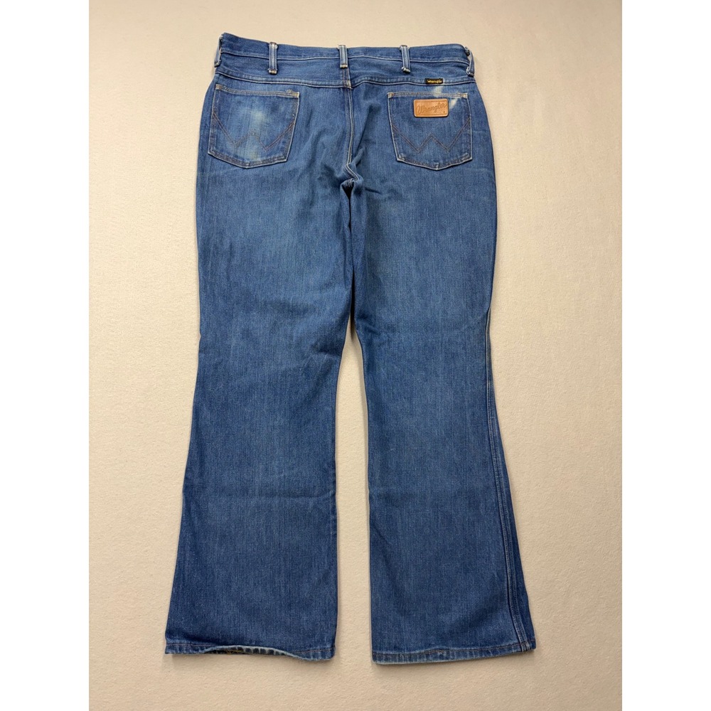 Wrangler Jeans Mens 38x31 Blue 945 DEN No-Fault Vintage 70s USA Distressed